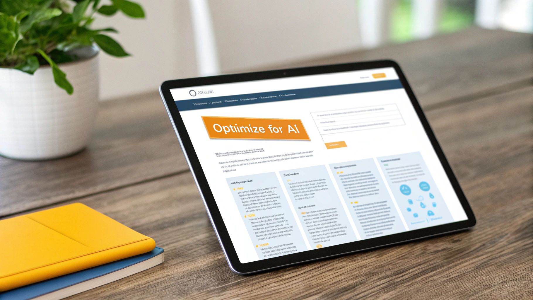 A person using a laptop with code and graphs on the screen, symbolizing content optimization for AI.