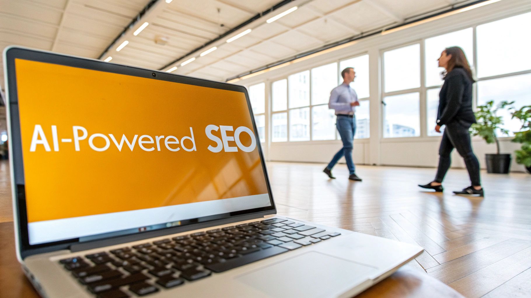 A digital illustration showing a brain made of interconnected nodes, representing AI's role in reshaping SEO strategies.