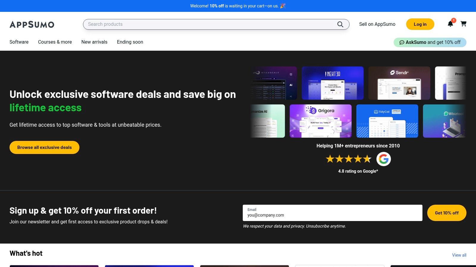 AppSumo (SEO rank tracker deals marketplace)