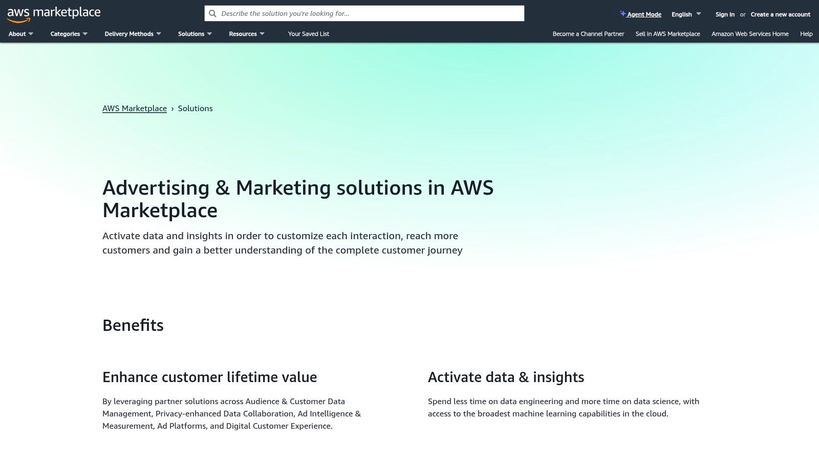 AWS Marketplace – Advertising & Marketing Solutions