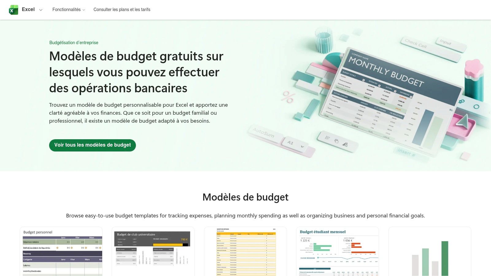 Microsoft Create – Galerie officielle de modèles de budget (Excel)