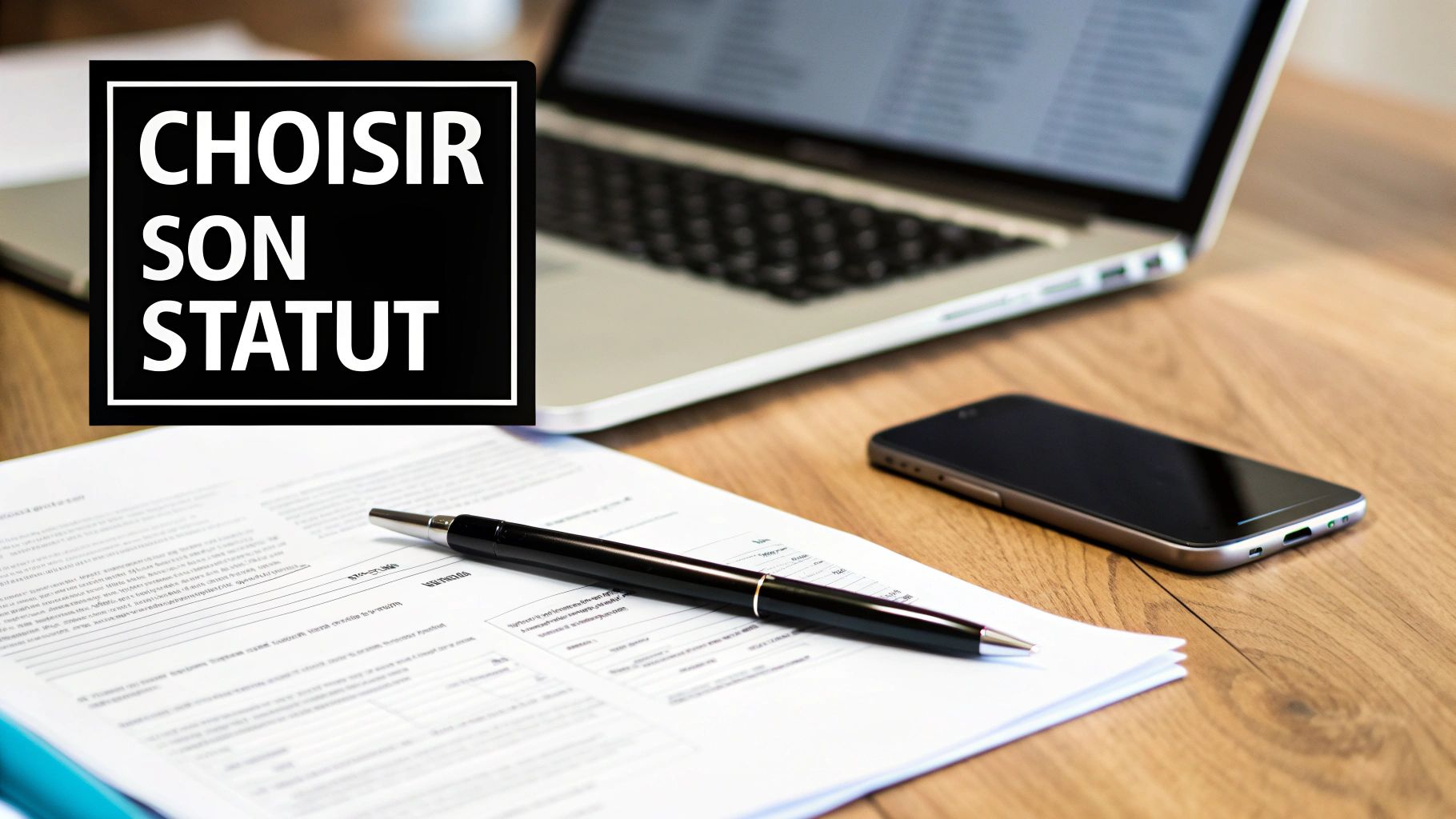 Une personne travaillant sur un ordinateur avec un badge de certification Qualiopi à l'écran.