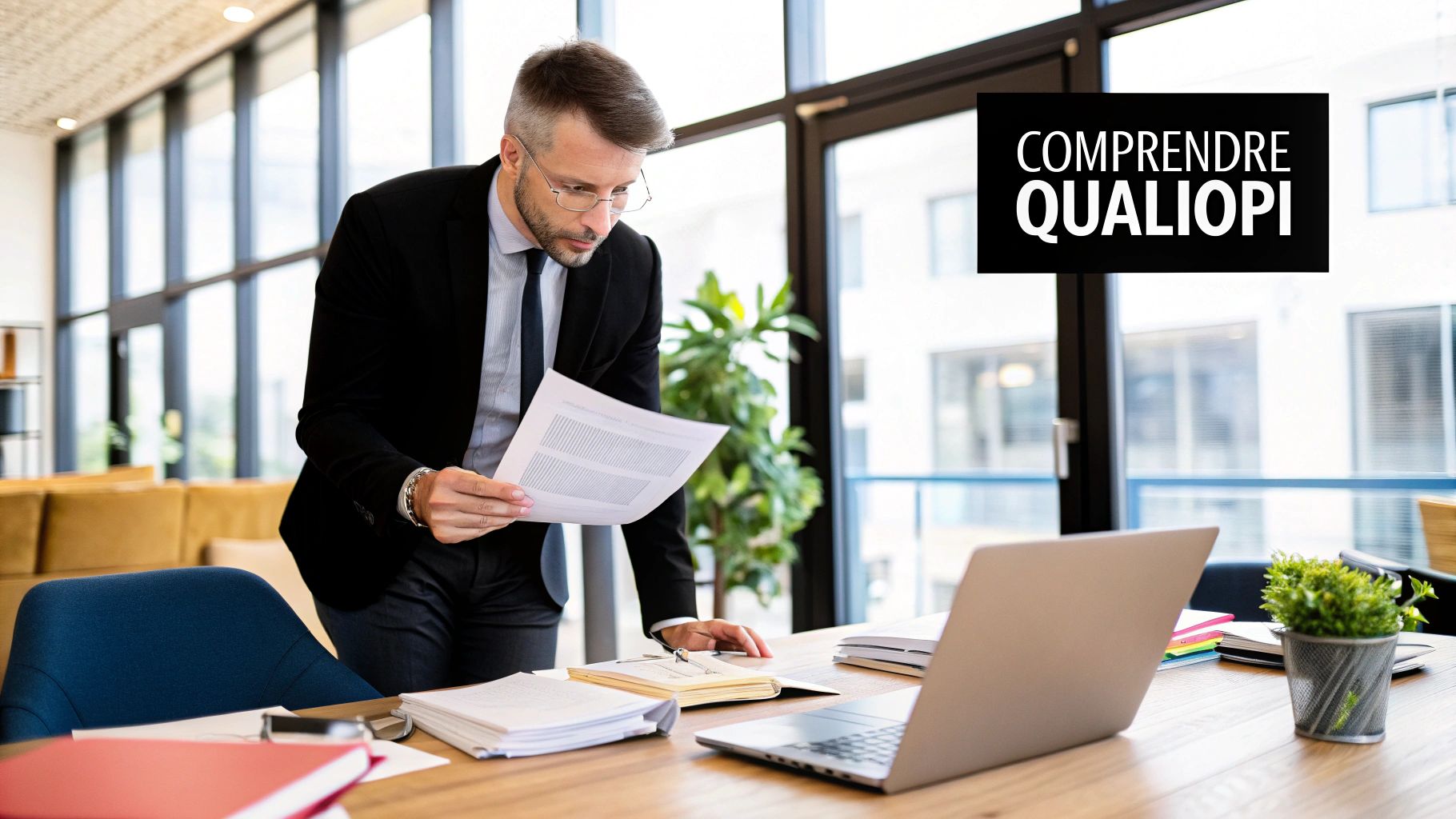 Personnes travaillant sur des documents pour la certification Qualiopi