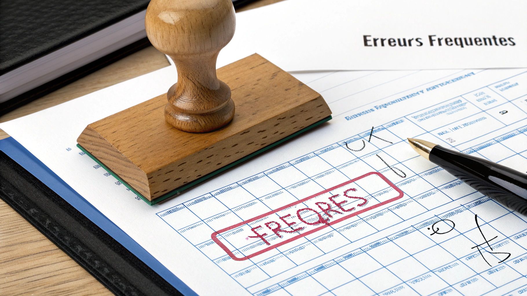 Une loupe inspectant attentivement une feuille d'émargement pour y déceler des erreurs.