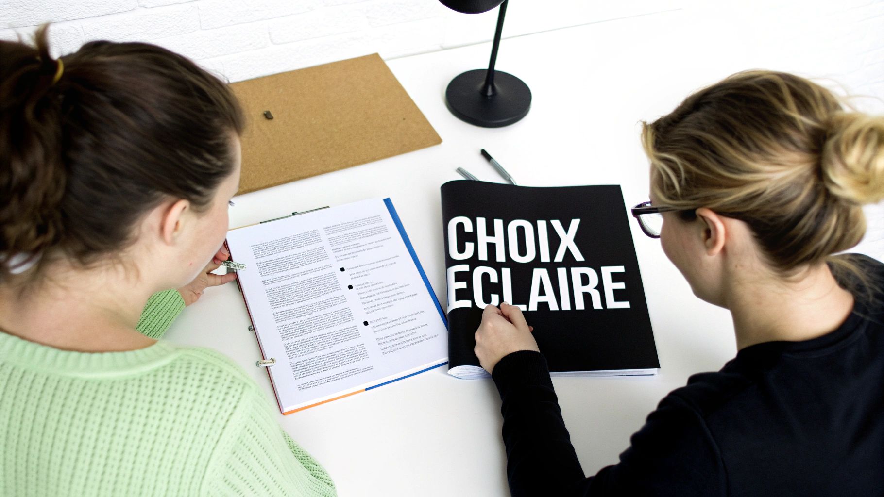 Une personne utilisant une tablette pour rechercher des avis sur un organisme de formation