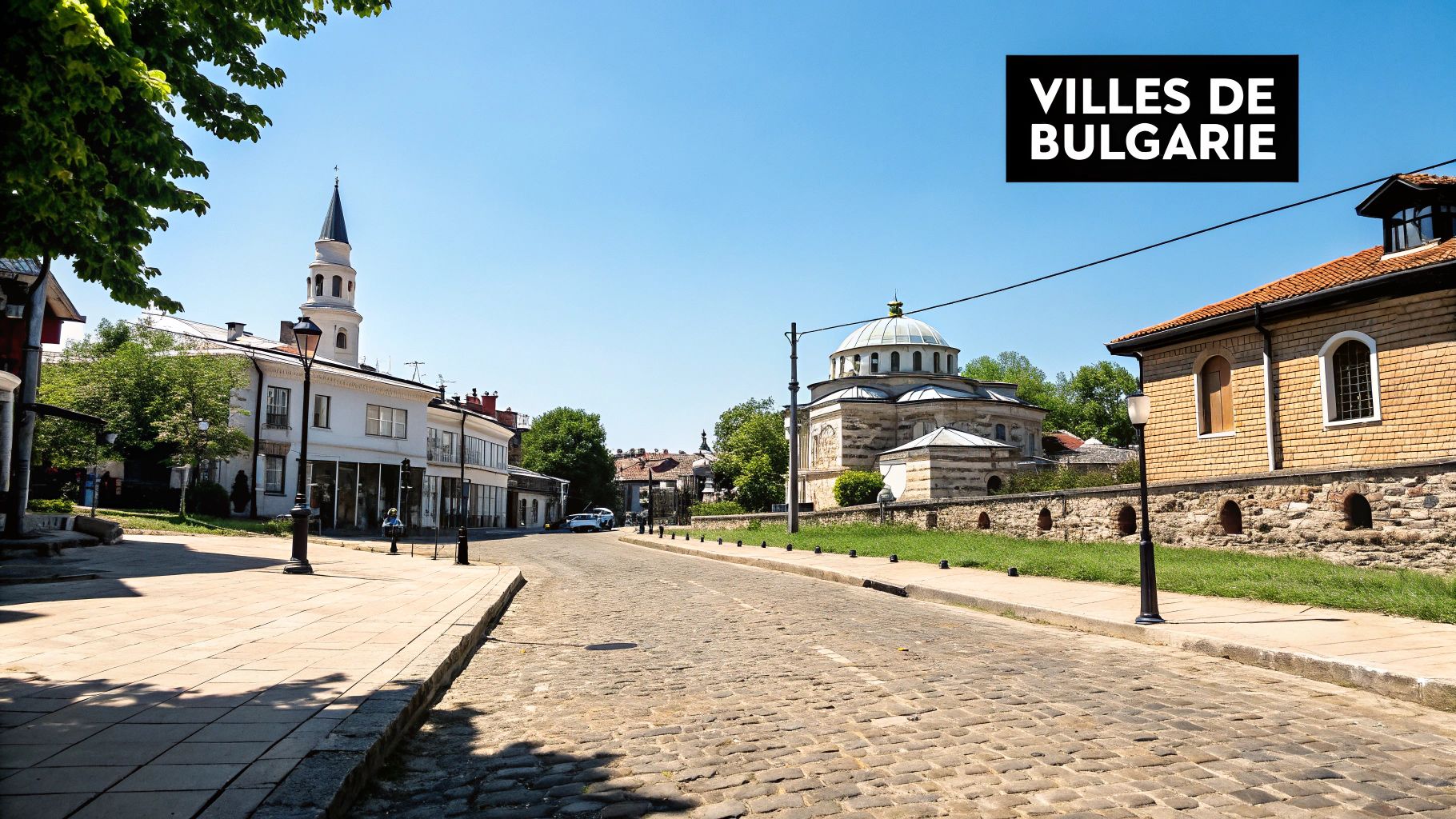 Vue panoramique de Plovdiv en Bulgarie