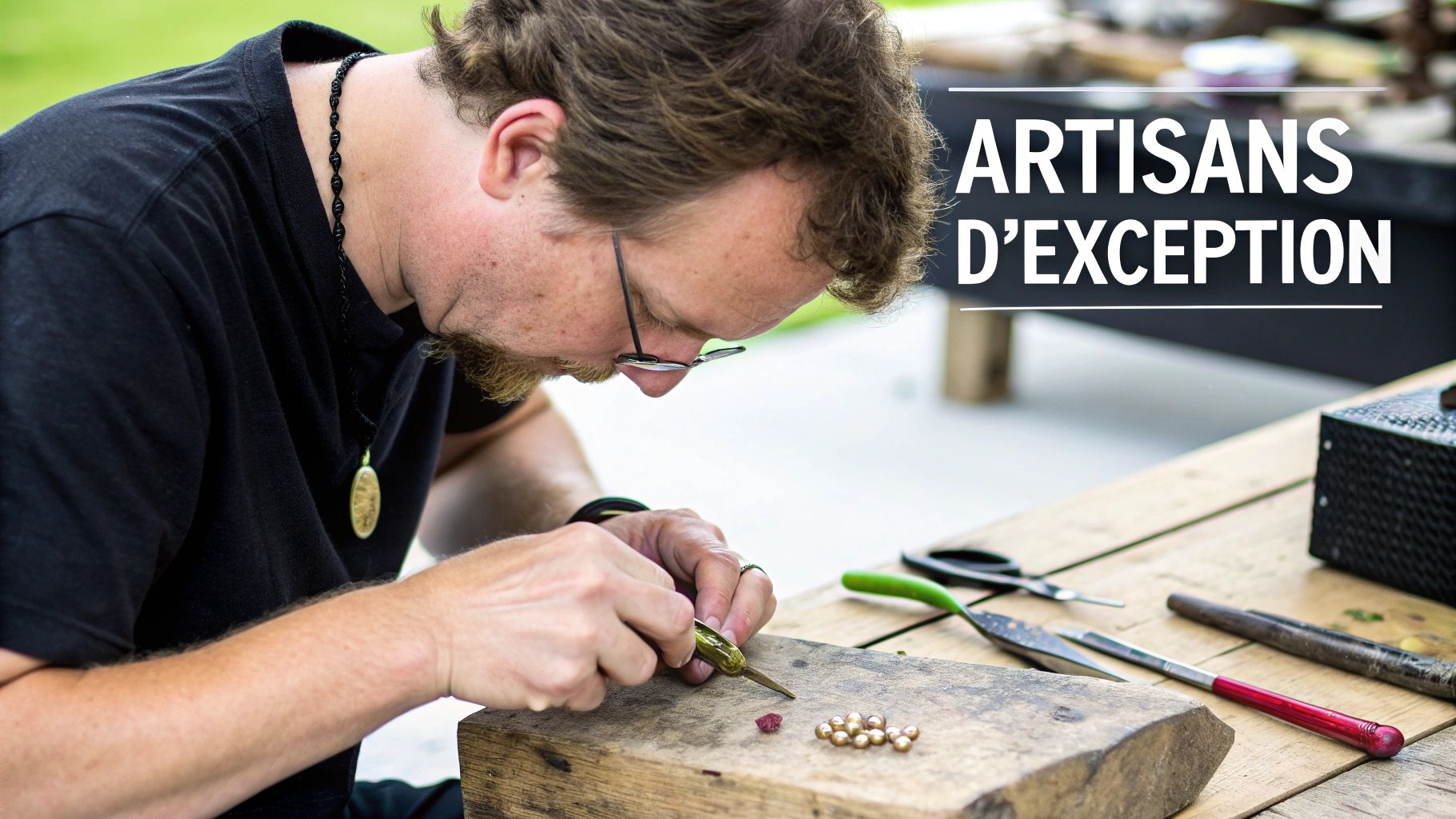 Une exposition d'artefacts en or, incluant des colliers et des plaques, provenant de la nécropole de Varna.