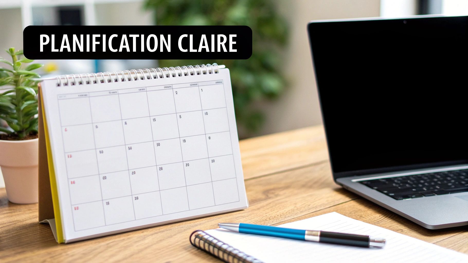 Un calendrier et une horloge représentant la planification et le suivi rigoureux d'une formation.