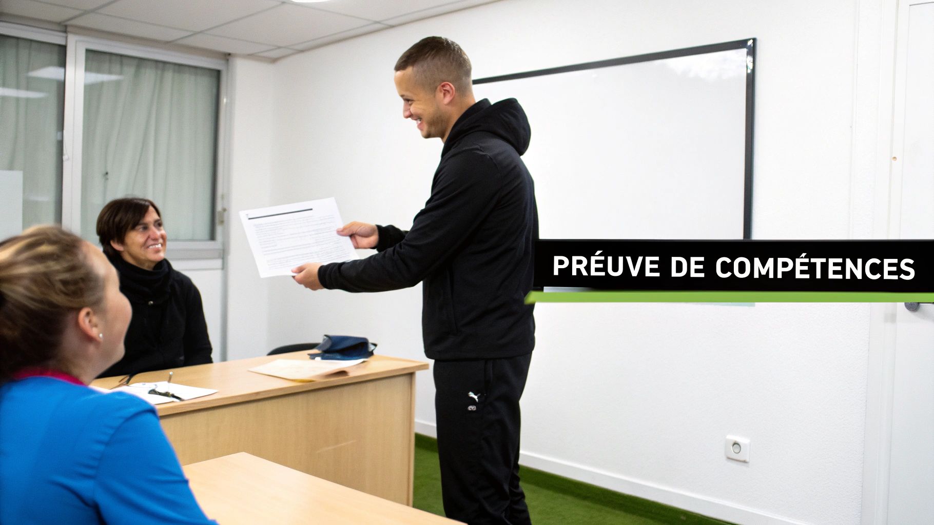 Personne recevant une attestation de fin de formation