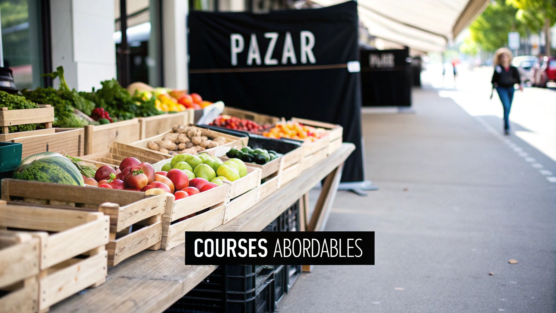 Panier de produits frais et colorés provenant d'un marché bulgare