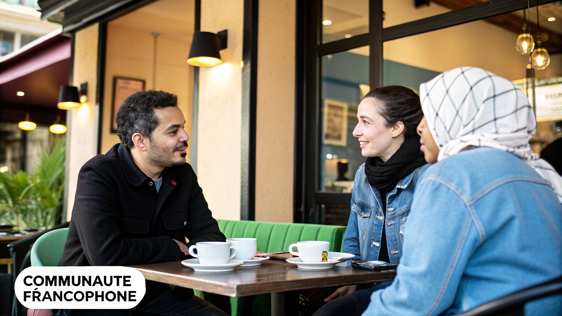 Groupe d'expatriés souriants lors d'un événement social en Bulgarie