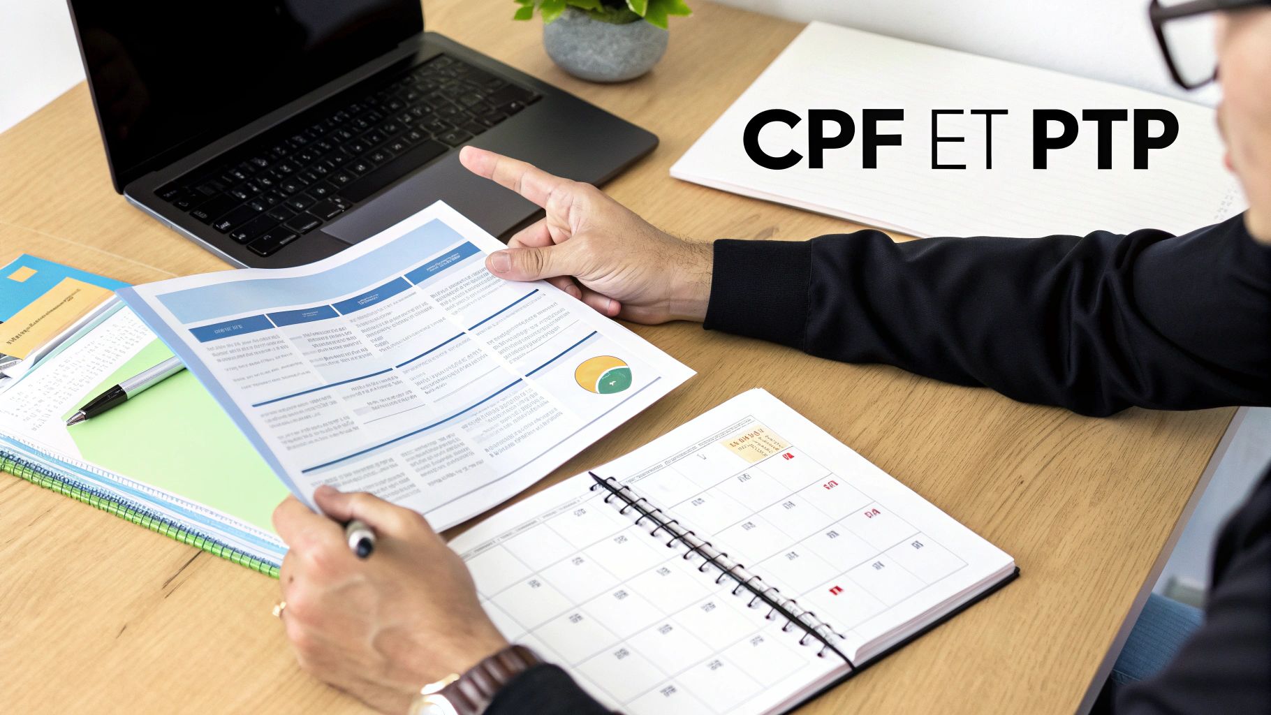 Un demandeur d'emploi discutant de son projet de reconversion avec un conseiller