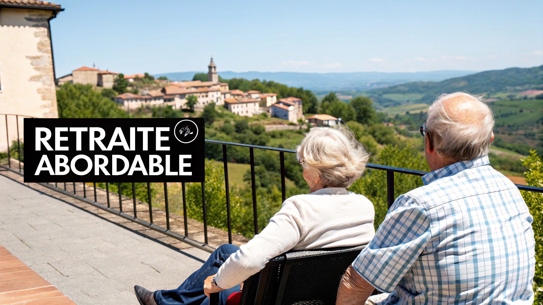 Paysage de montagne en Bulgarie avec des maisons traditionnelles