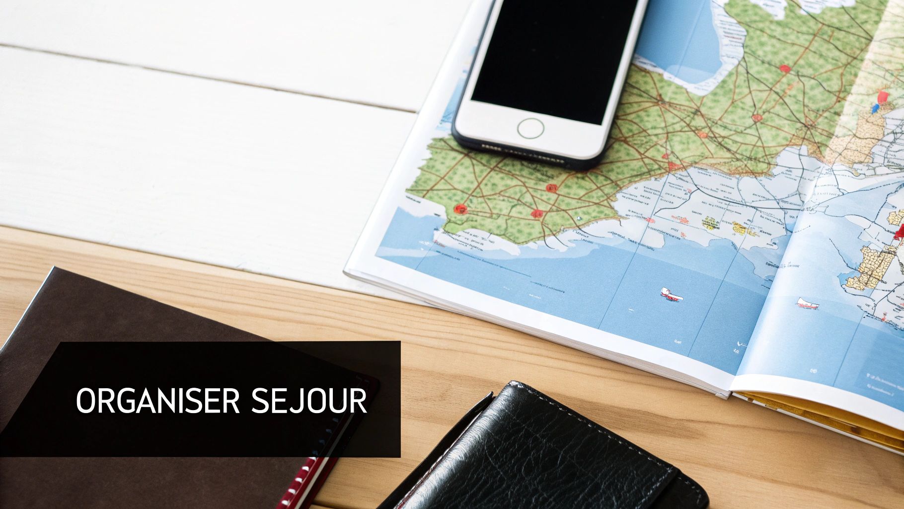 Carte de la Bulgarie et jumelles, symbolisant la planification d'un voyage sur la côte