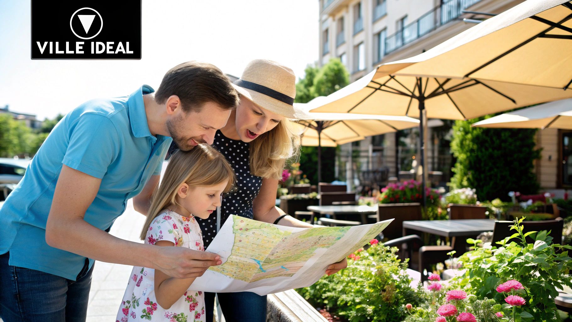 Vue panoramique d'une ville bulgare historique, Plovdiv, avec ses bâtiments colorés et ses collines