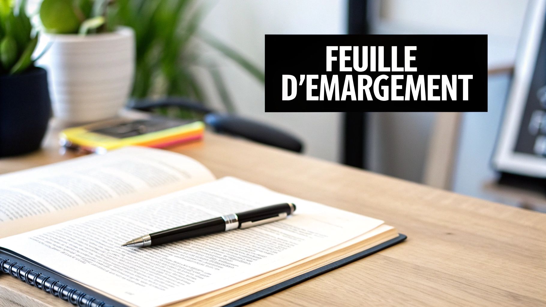 Tableau avec des stylos et des documents administratifs pour une formation.