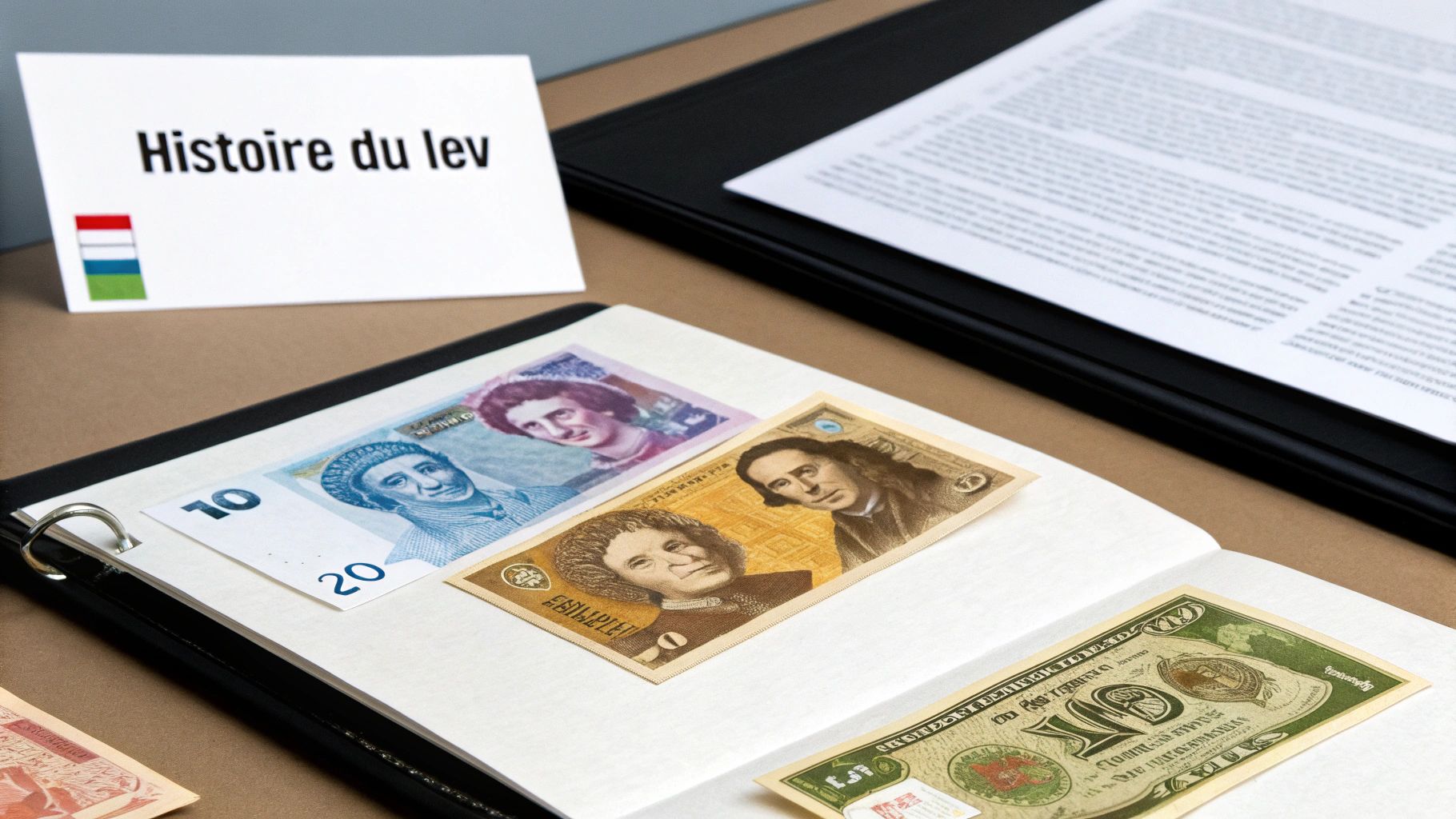 Pièces de monnaie historiques bulgares, illustrant l'histoire du lev