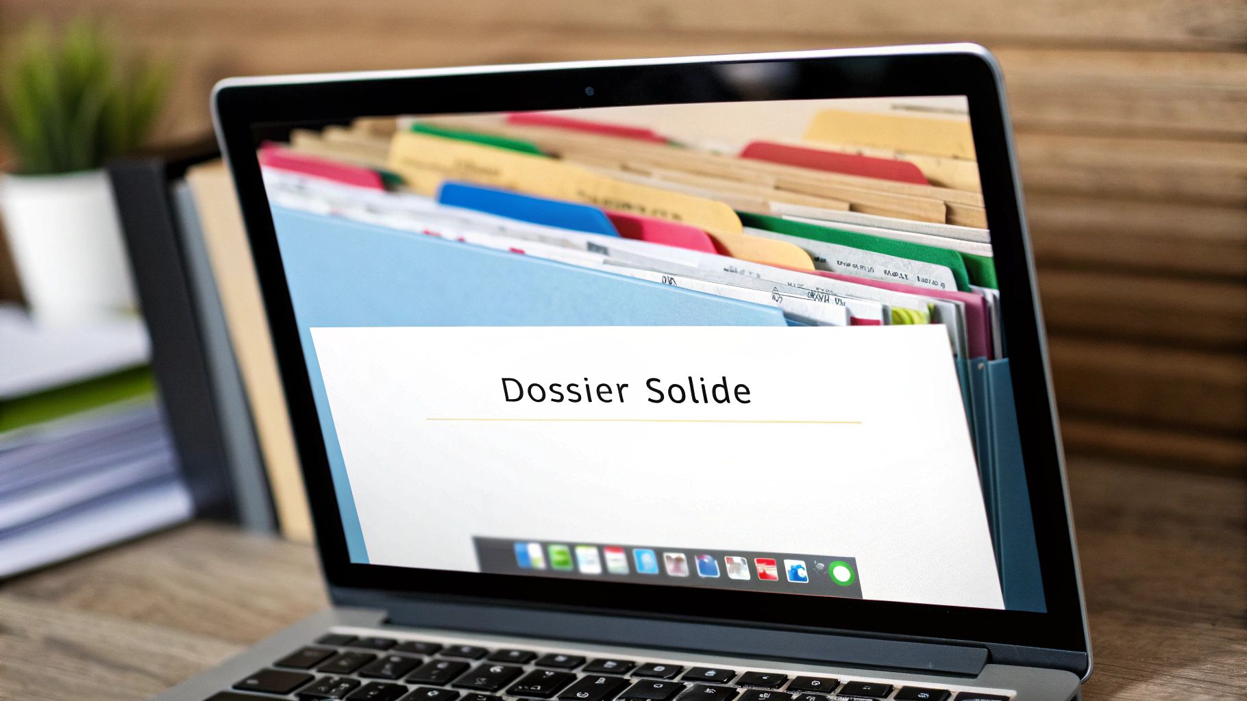 Une personne organisant des documents dans des classeurs pour la certification Qualiopi