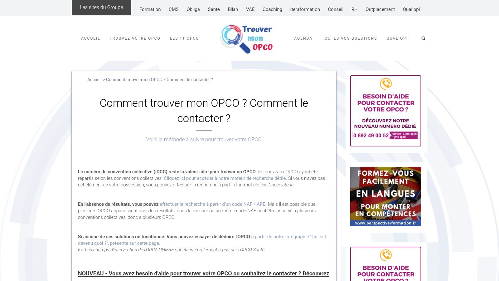 Trouver-mon-OPCO.fr – Moteur et guides pratiques