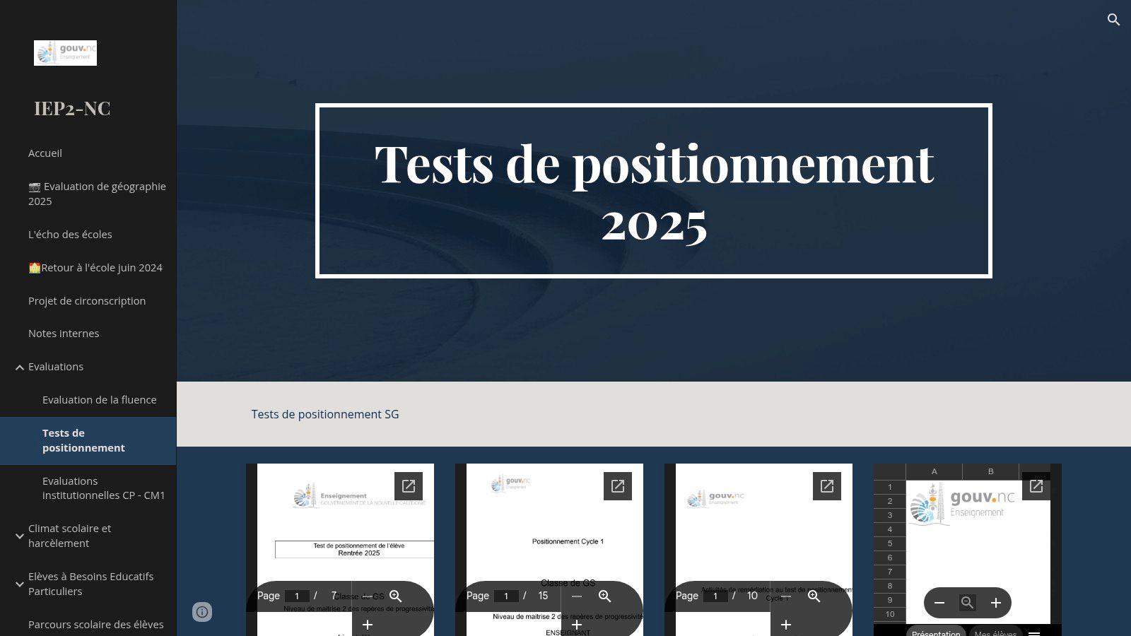 IEP2 Nouvelle-Calédonie – Tests de positionnement (PDF)