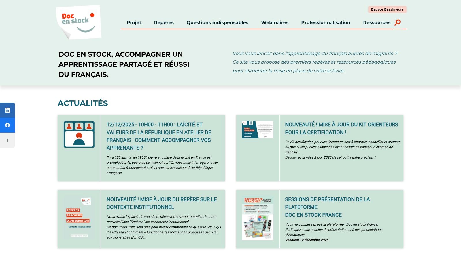 Doc en Stock – Ressources de positionnement (FLE/alphabétisation)