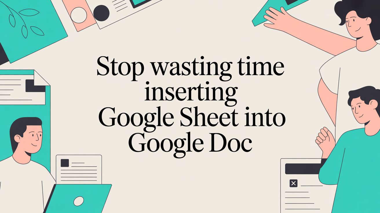 Stop Wasting Time Inserting Google Sheet Into Google Doc