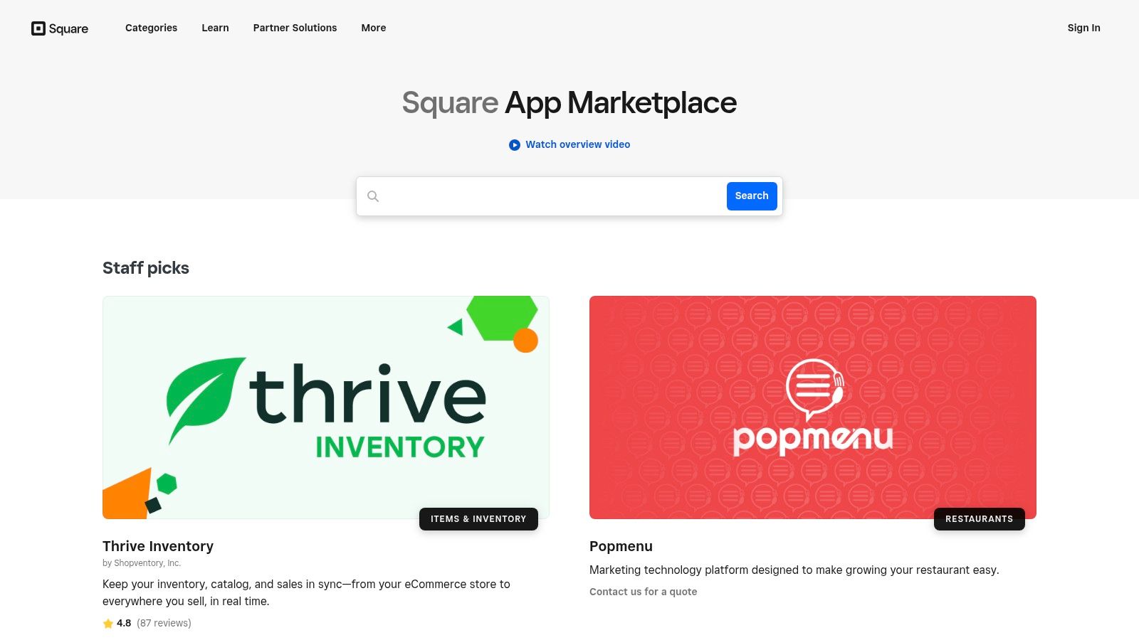 Square App Marketplace