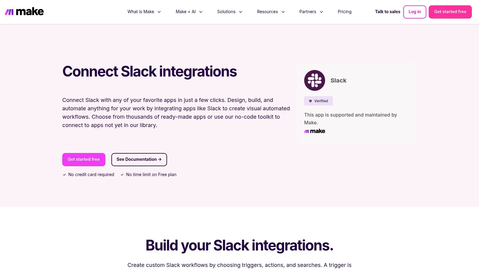 Make (formerly Integromat) – Slack integrations and templates