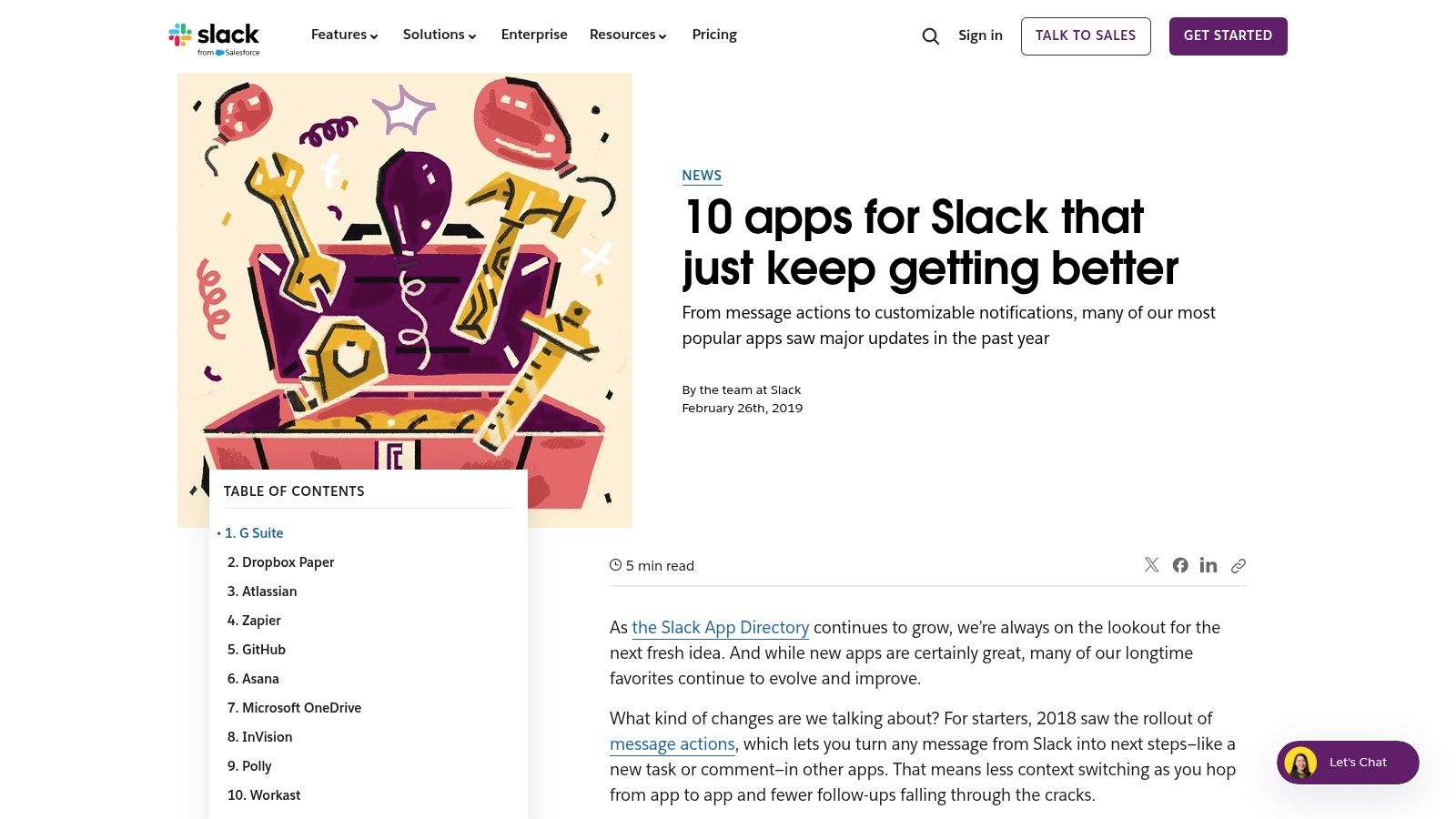Slack Blog – Curated “Top apps” roundups and collections
