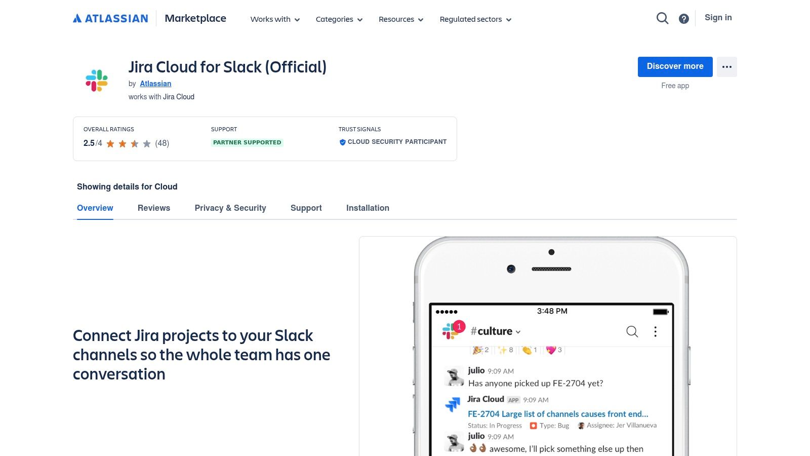 Atlassian Marketplace – Jira Cloud for Slack (and other Atlassian Slack apps)
