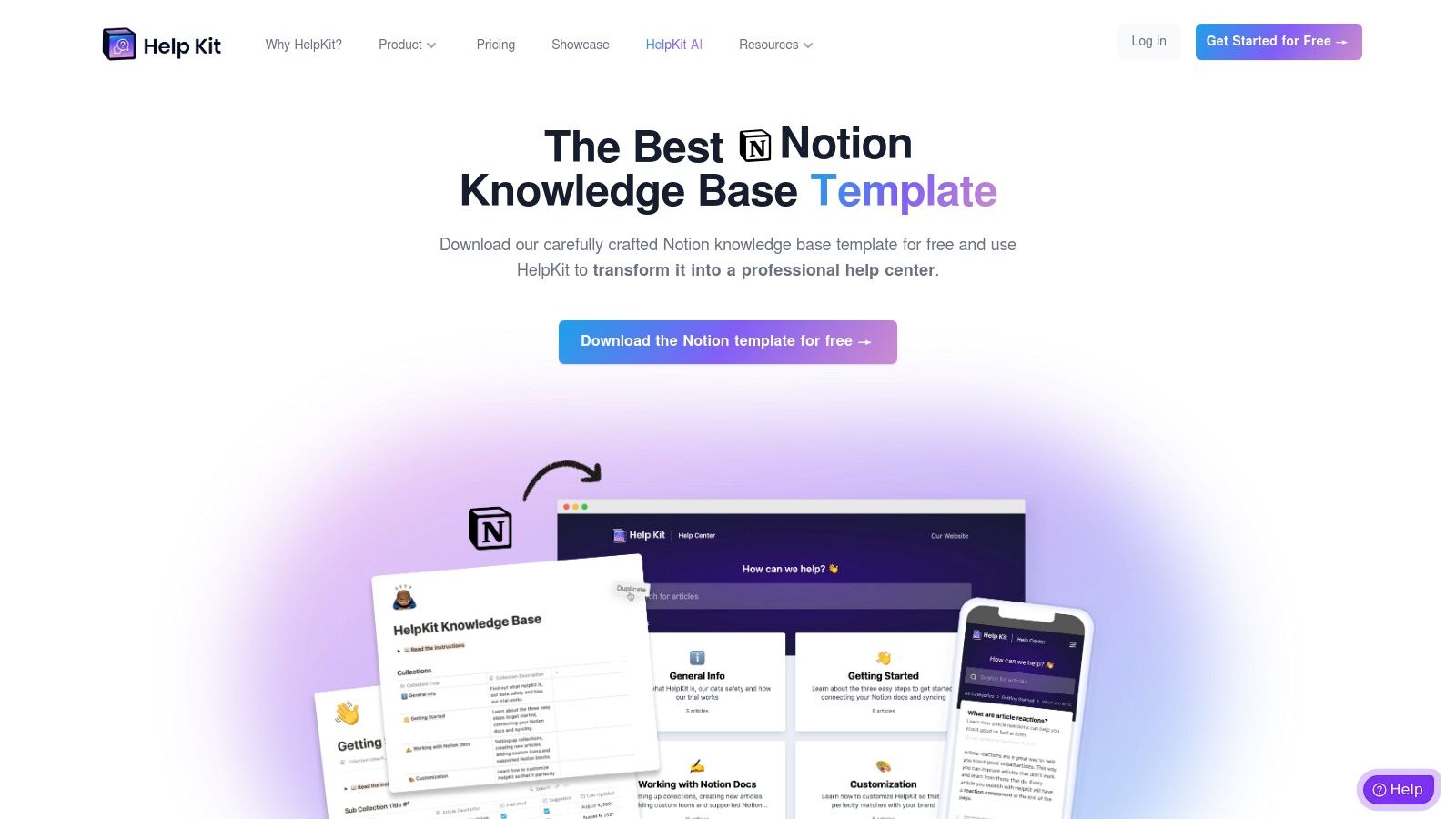 HelpKit (Notion Knowledge Base template)