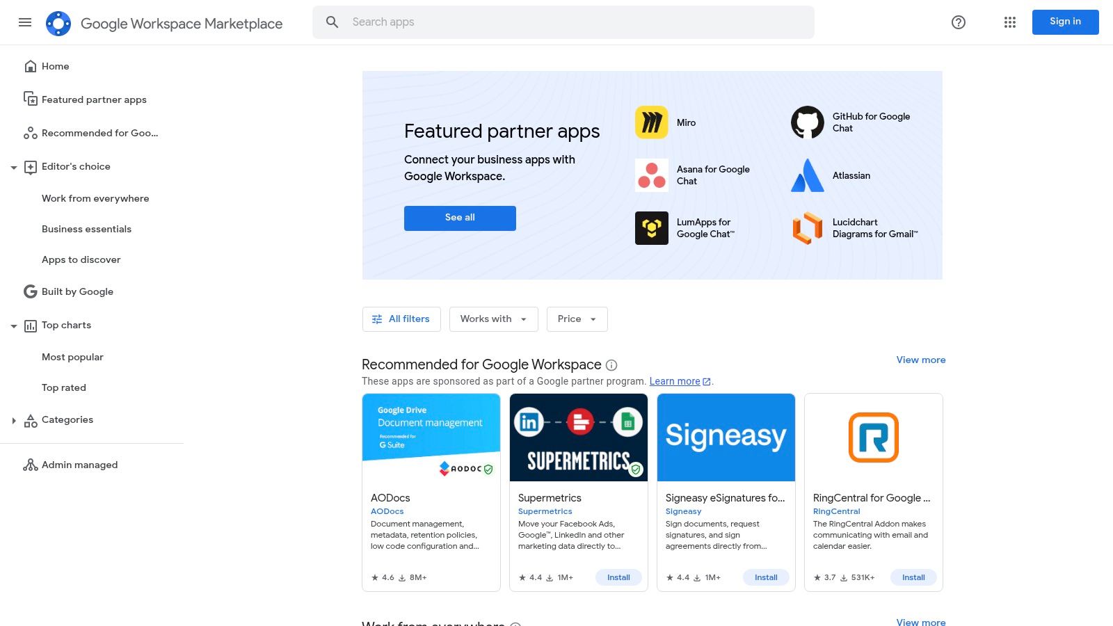 Google Workspace Marketplace