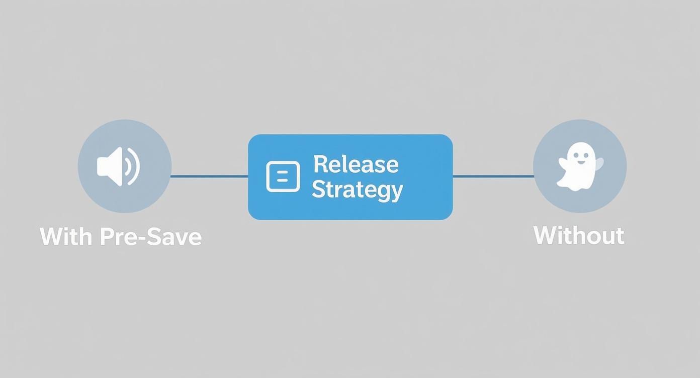 Infographic about how to pre save on spotify