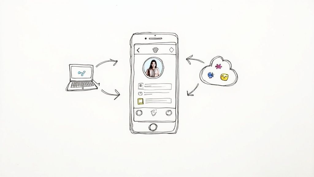 A musician uploading their music to a digital distribution service via laptop.