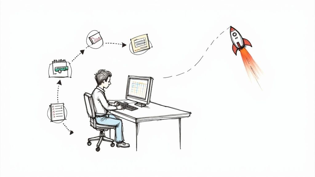 A calendar and clock on a desk, symbolizing the daily management tasks of an artist manager.