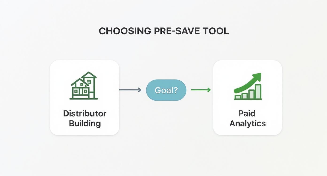 Infographic about how to presave on spotify