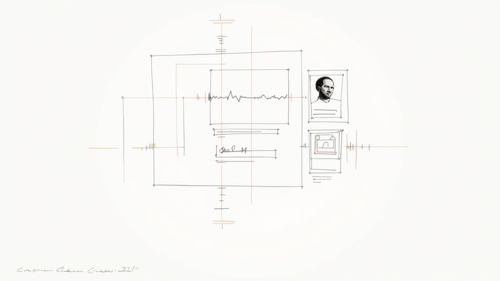 A musician with headphones on, working on a mixing board in a professional studio setting.