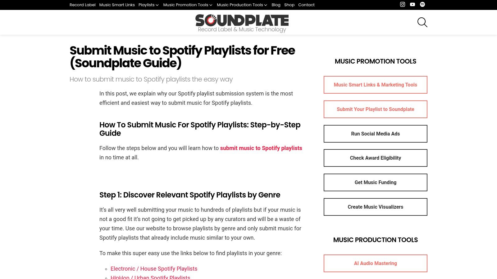 Soundplate (playlist submission hub)