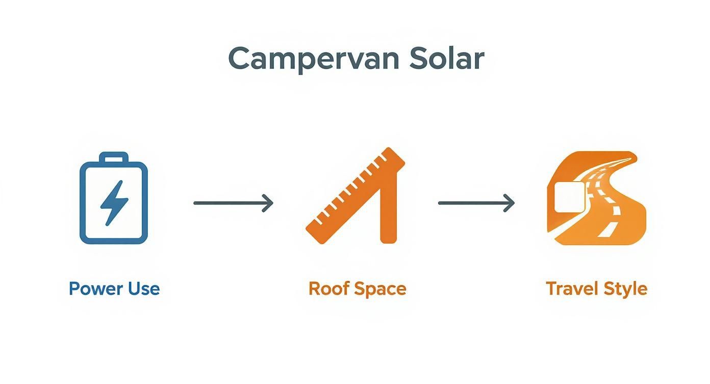 Infographic about best solar panels for campervan