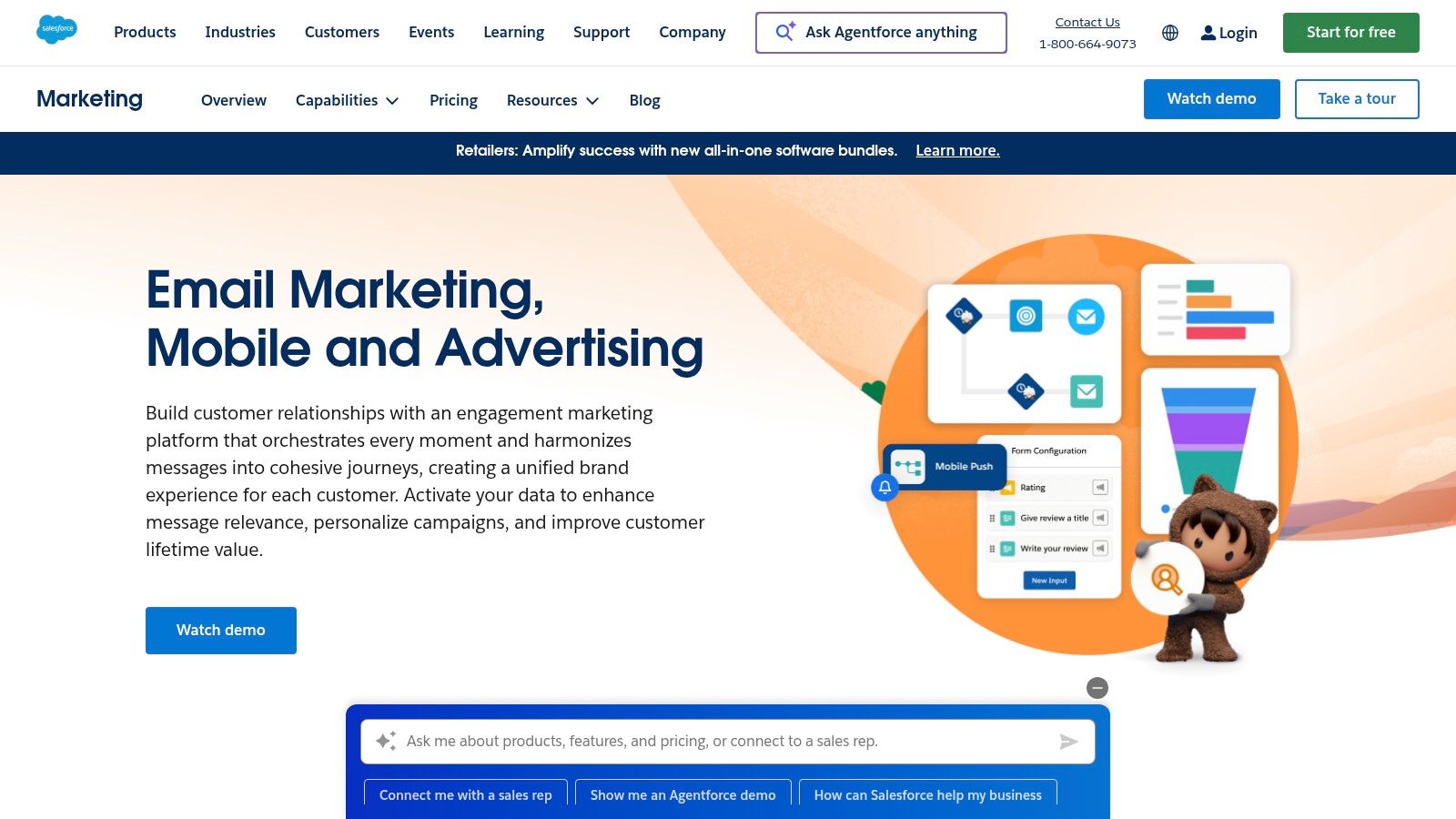 Salesforce Marketing Cloud Engagement interface showing a customer journey workflow.