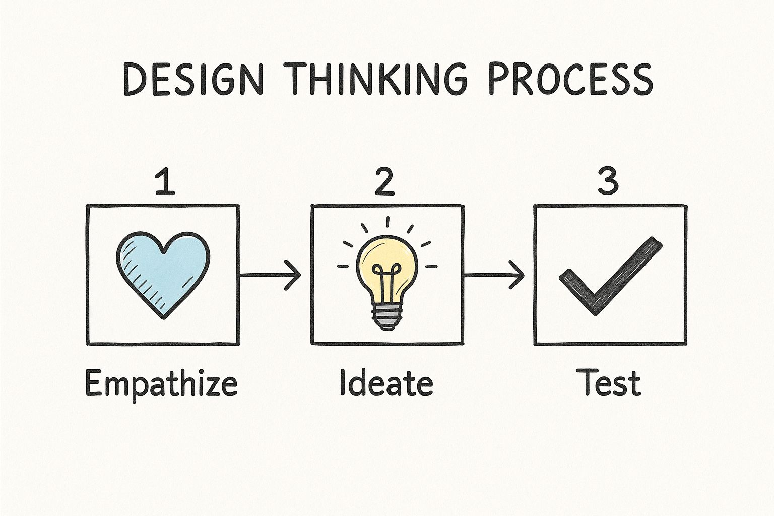 Infographic showing key data about Design Thinking Process