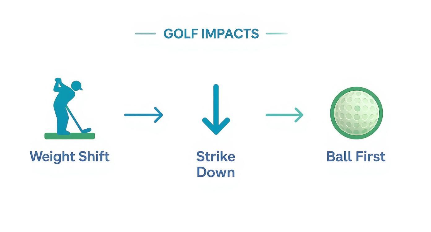 Infographic about how to hit irons