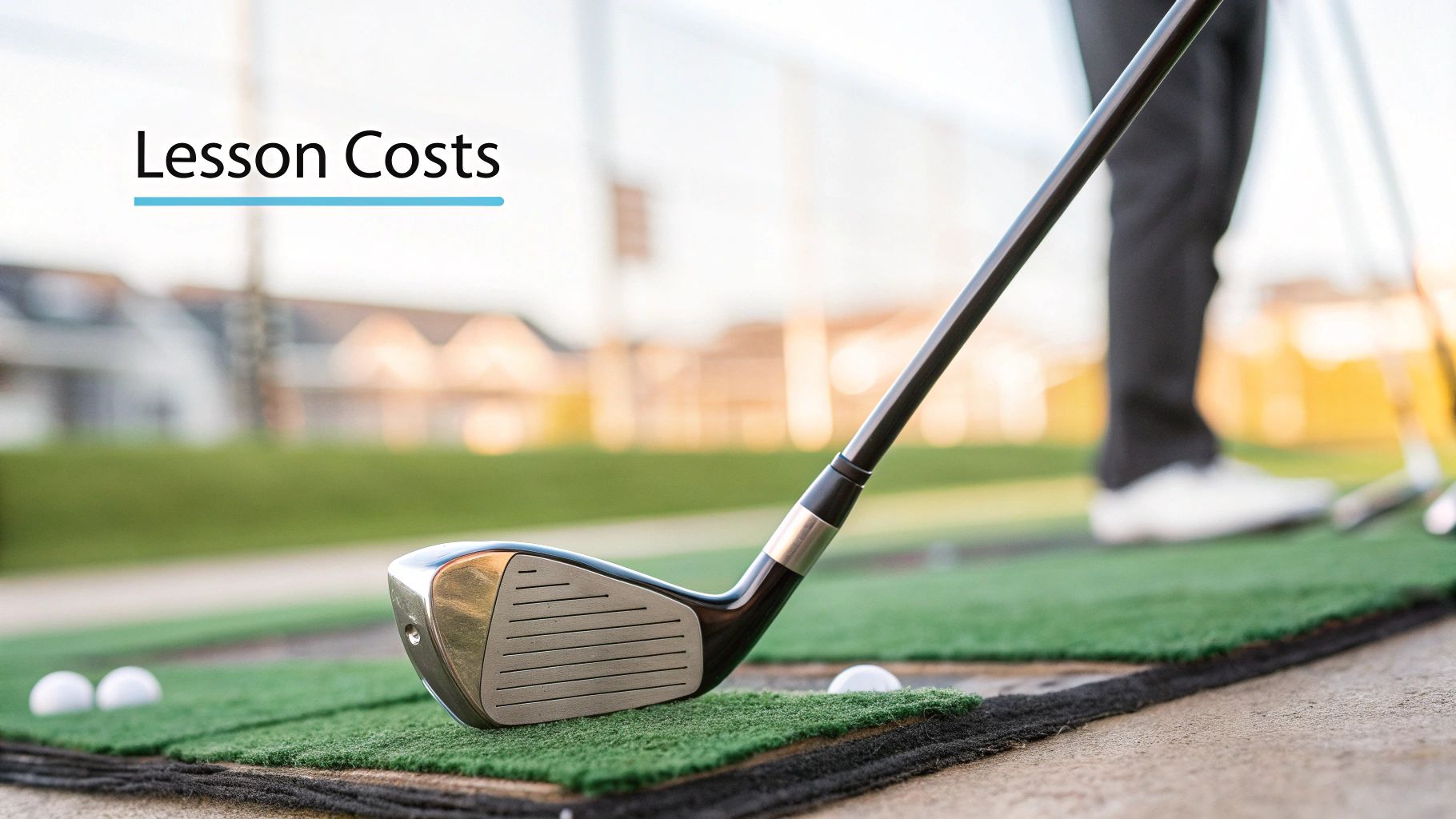 A close-up shot of a golfer's hands placing a golf ball on a tee.