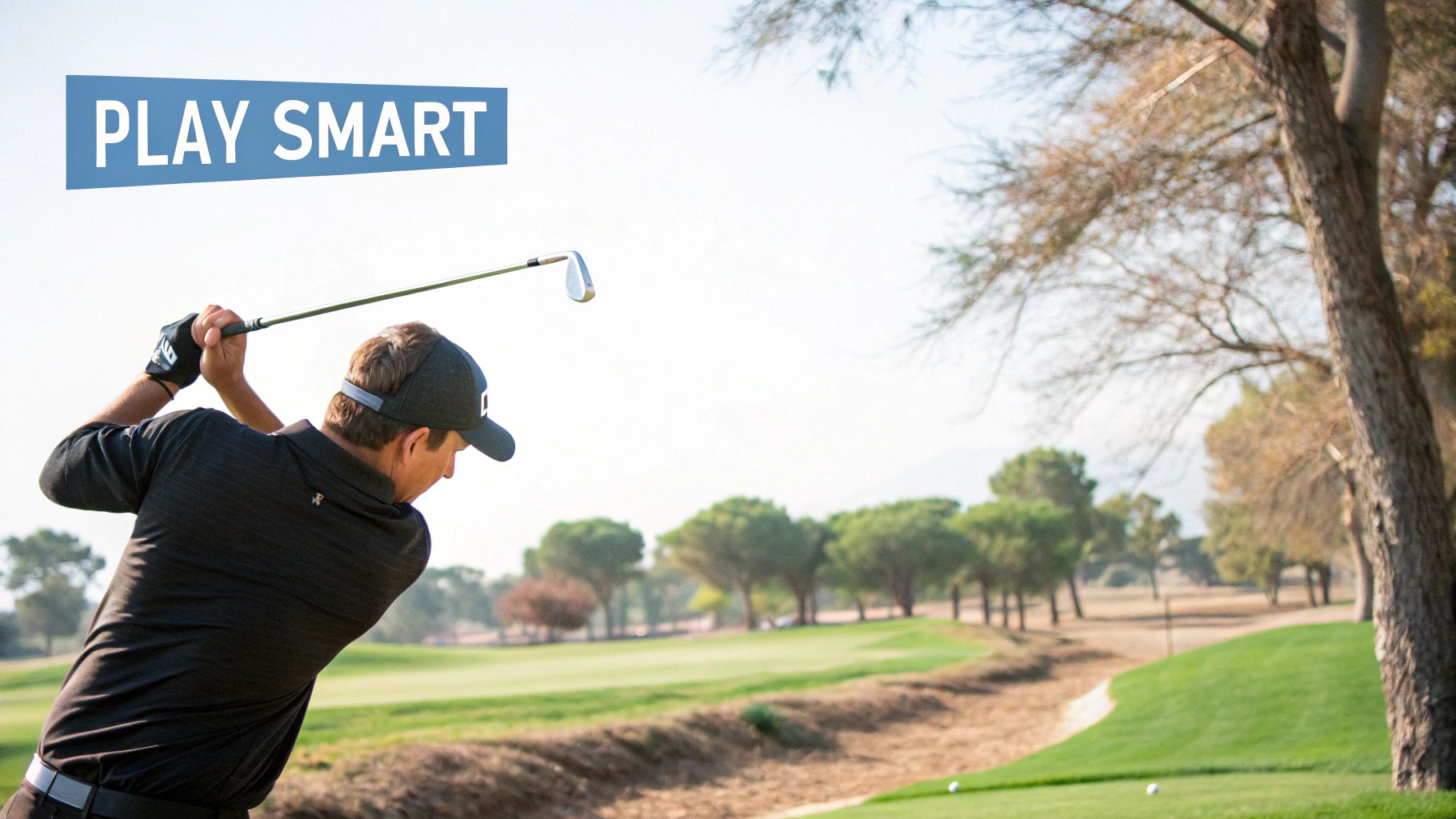 Golfer focusing between shots