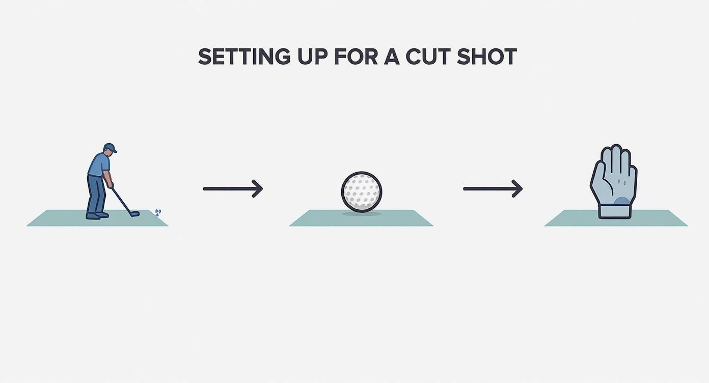 Infographic about cut golf shot