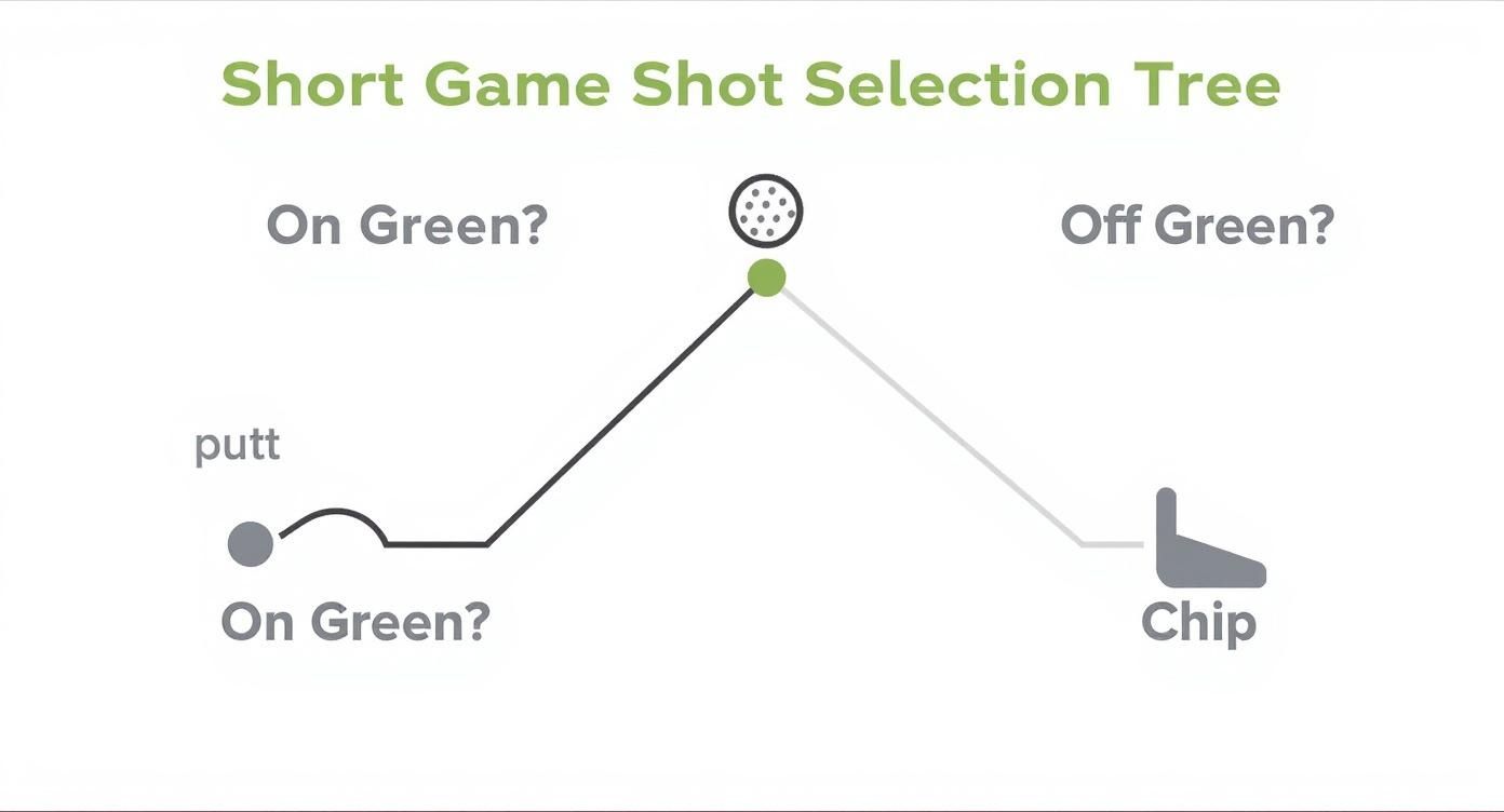 Infographic about how to lower golf score