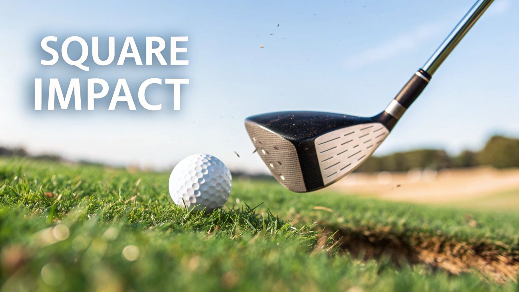 A golfer at the peak of their swing, demonstrating a correct swing path.