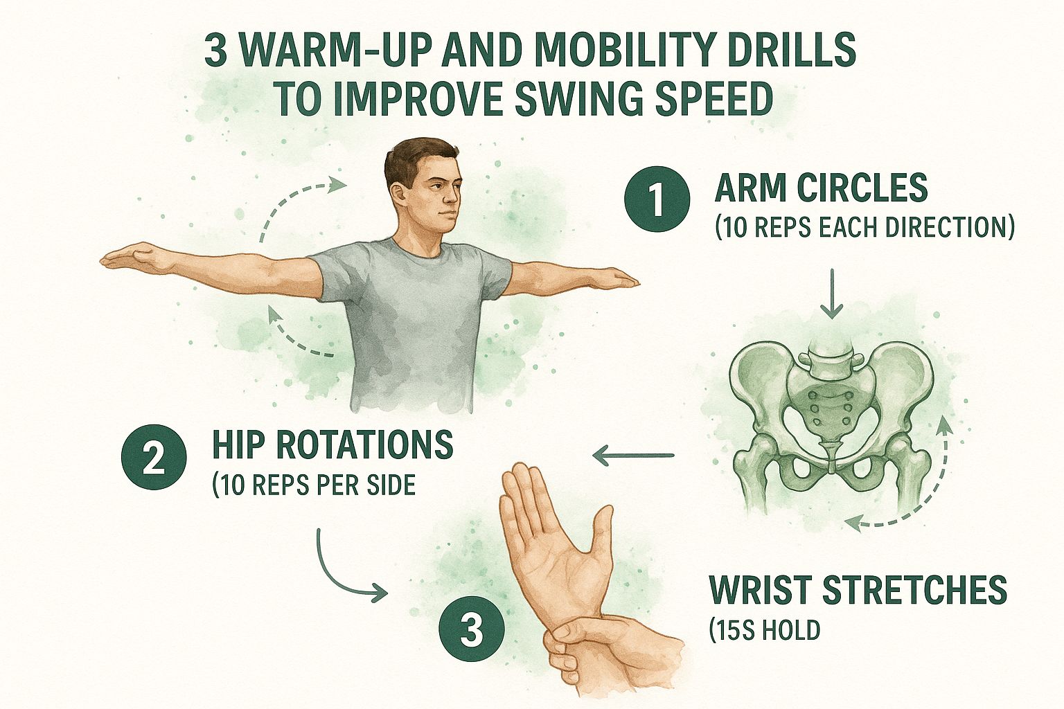 Infographic about improve swing speed