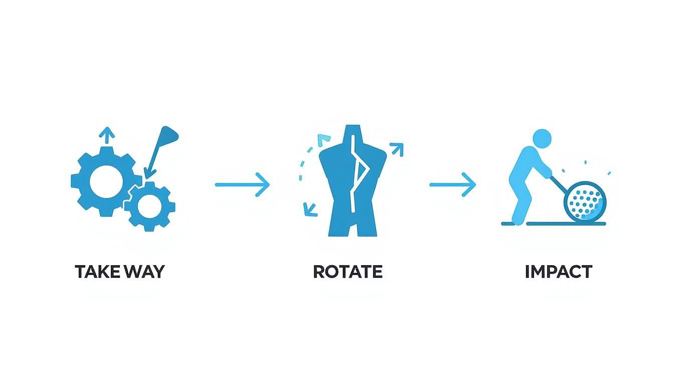 Infographic about how to hit a wedge