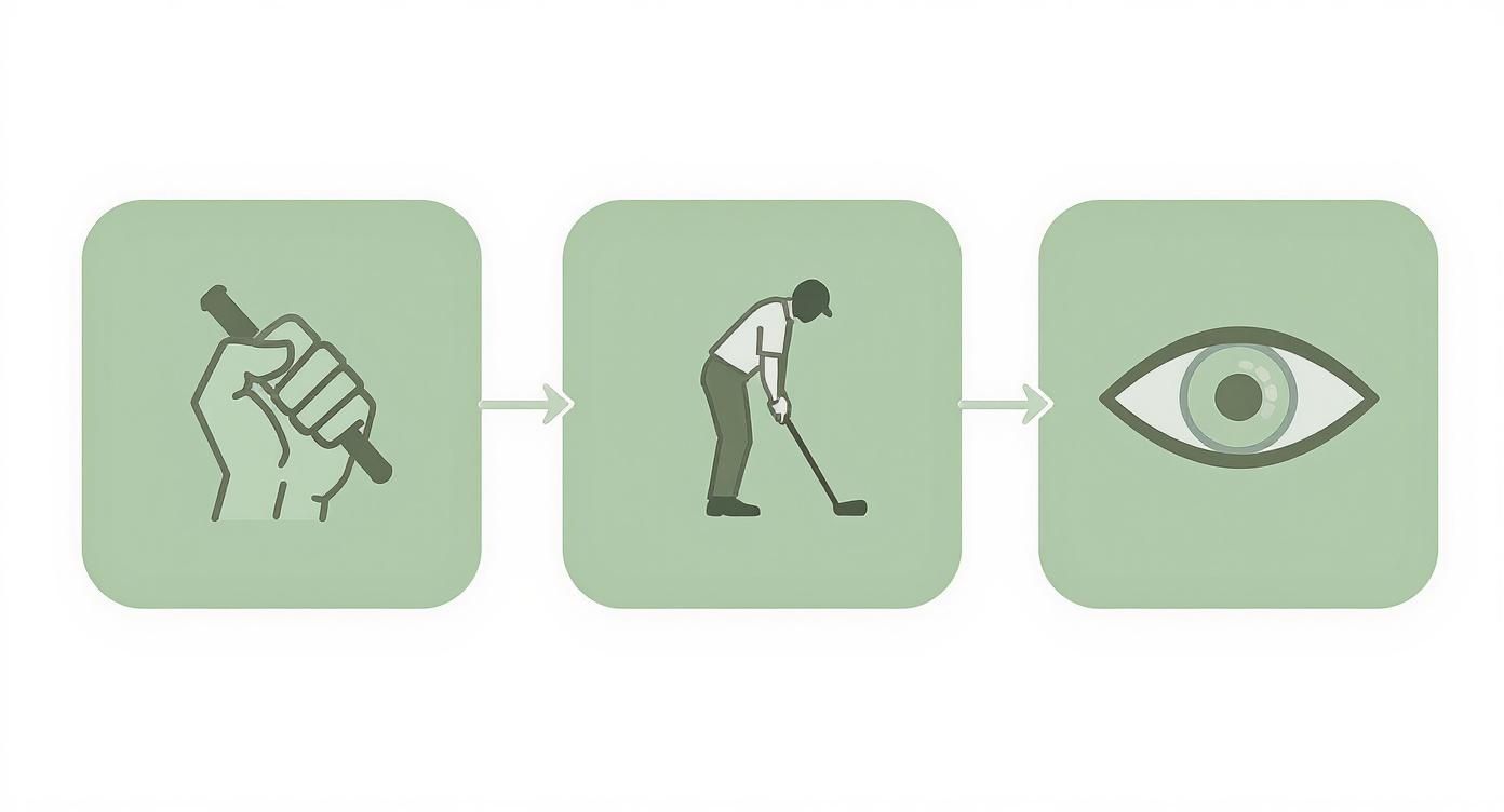 Infographic about how to practice putting at home